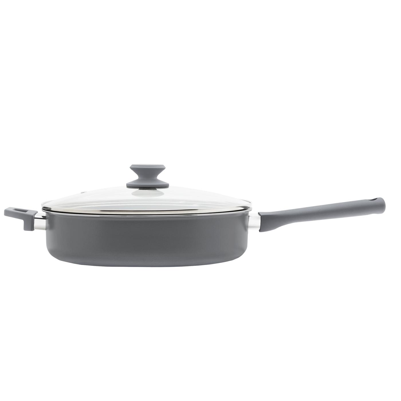 our goods Non-Stick Sauté Pan with Glass Lid - Pebble Gray; image 1 of 2