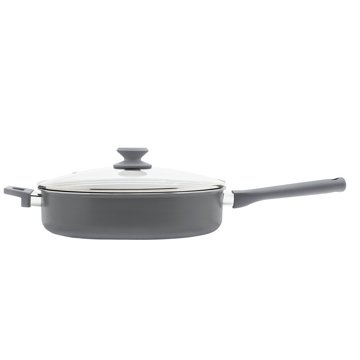 our goods Non-Stick Sauté Pan with Glass Lid - Pebble Gray, 5 qt