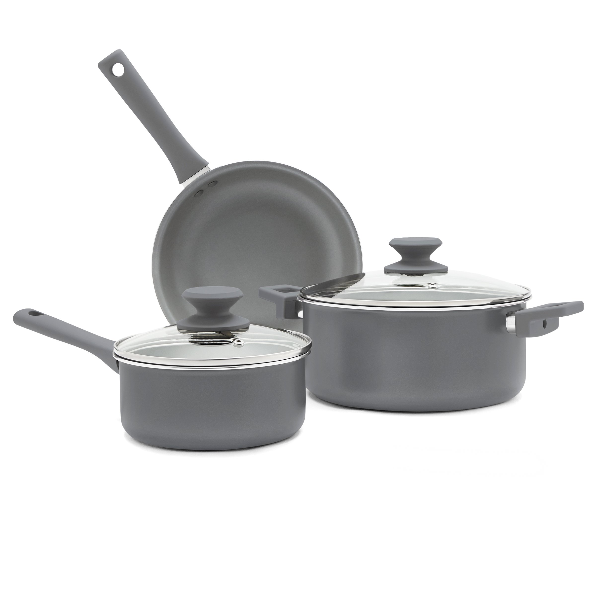 our goods Non-Stick Fry Pan Set - Pebble Gray