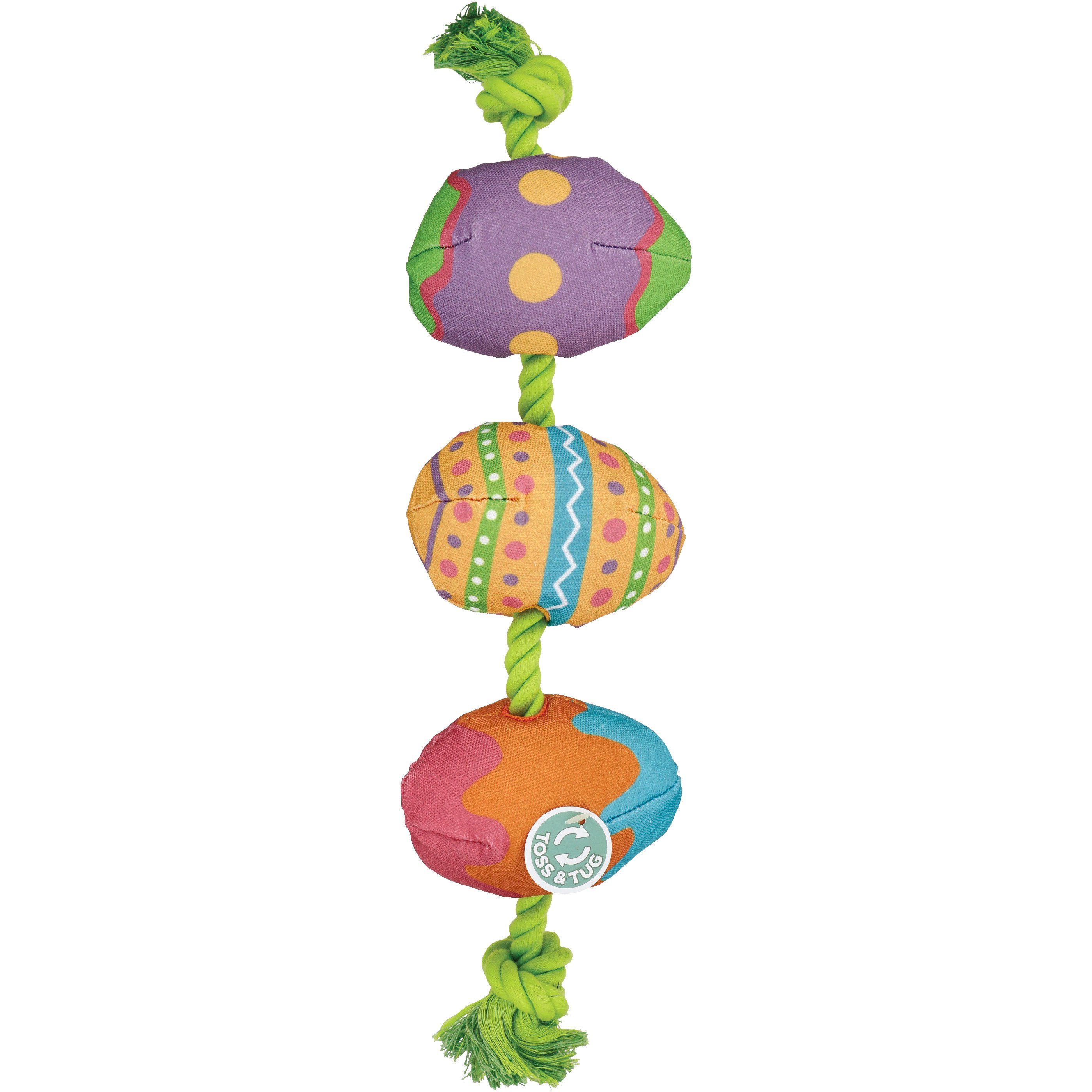 Woof & Whiskers Rope Dog Toy - Easter Eggs - Shop Plush Toys at H-E-B