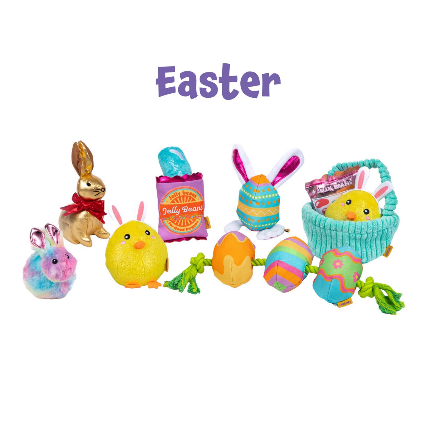 Woof & Whiskers Plush Dog Toy Easter Basket Shop Plush Toys at HEB