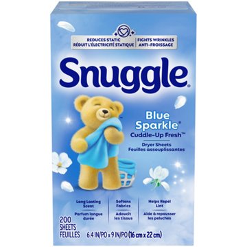 Snuggle Fabric Softener Dryer Sheets - Blue Sparkle
