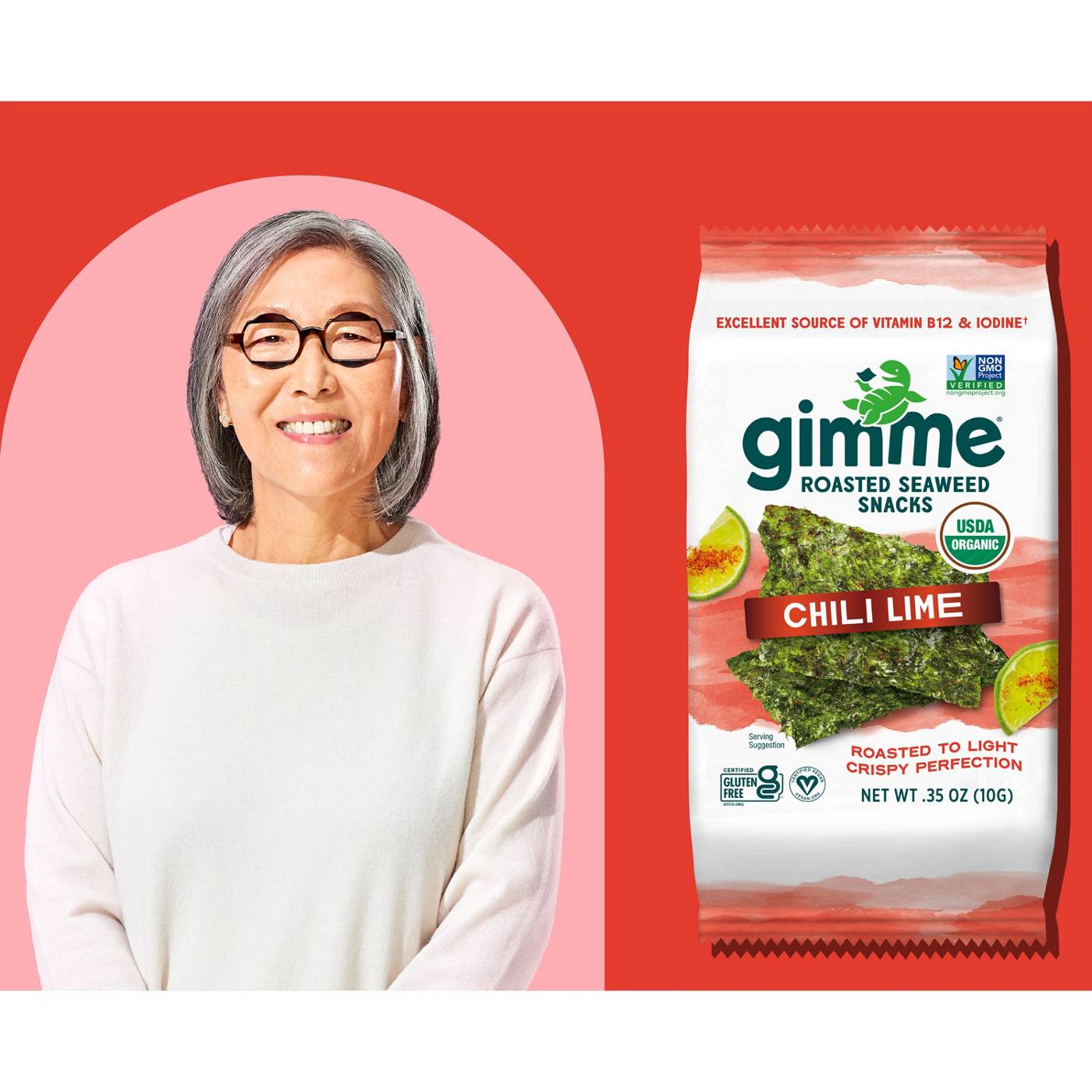 Gimme Roasted Seaweed Snack Chili Lime Shop Chips at HEB