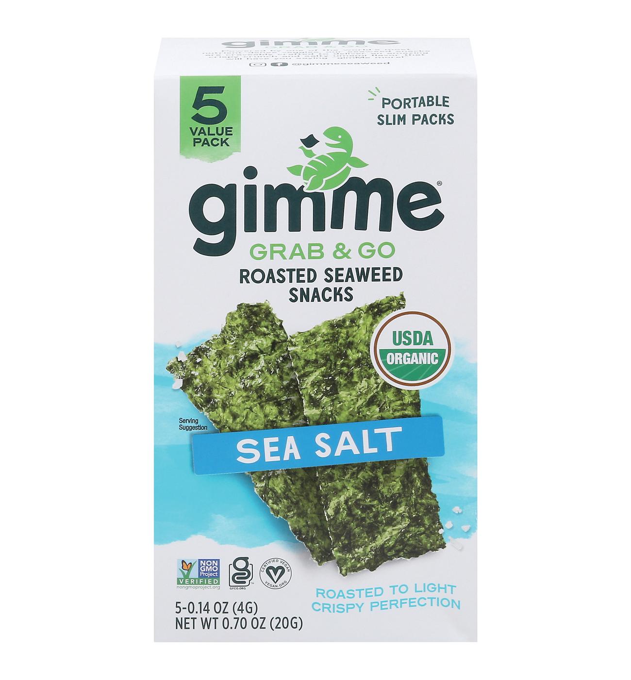 Gimme Grab & Go Roasted Seaweed Snacks Sea Salt; image 1 of 8