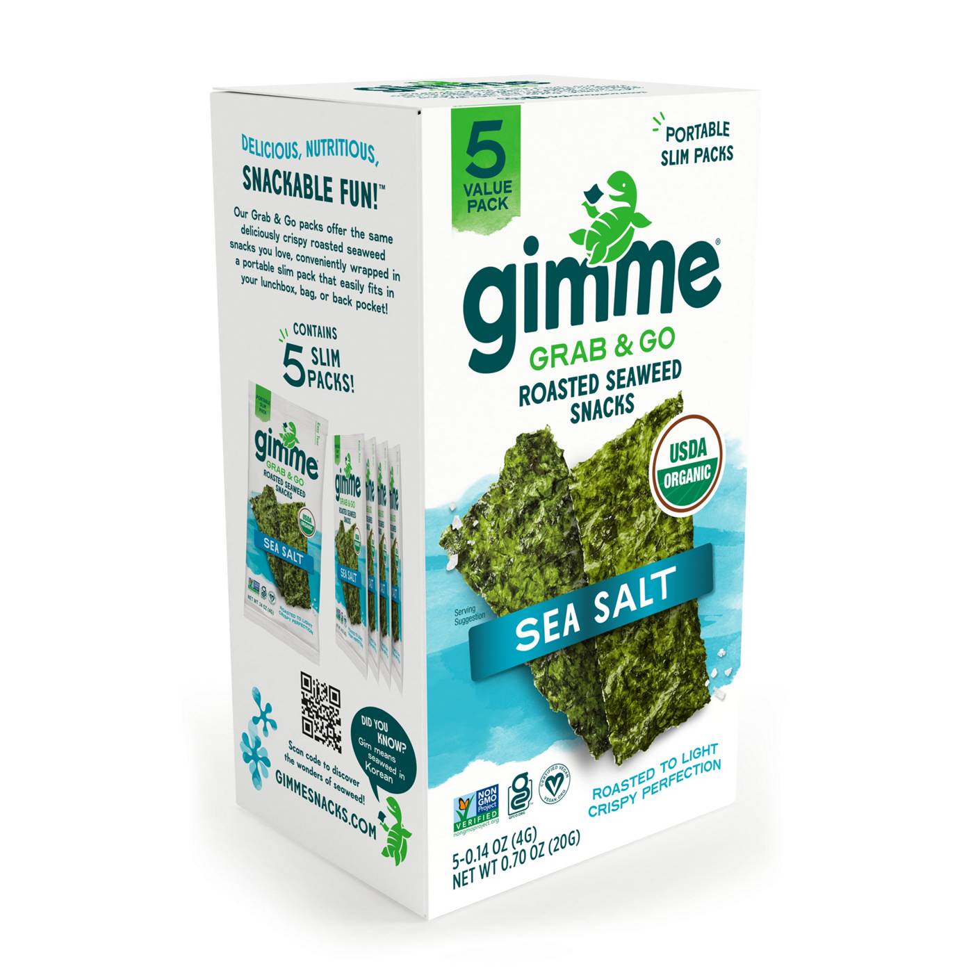 Gimme Grab & Go Roasted Seaweed Snacks Sea Salt; image 7 of 8