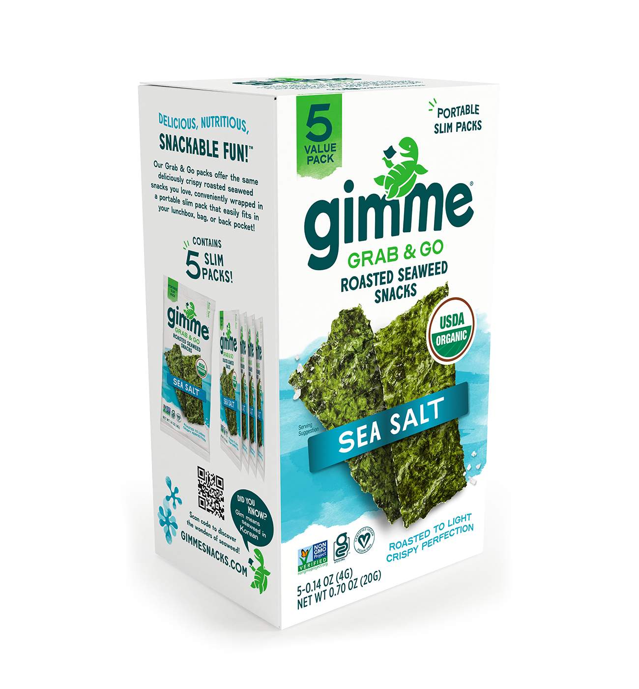 Gimme Grab & Go Roasted Seaweed Snacks Sea Salt Shop Chips at HEB