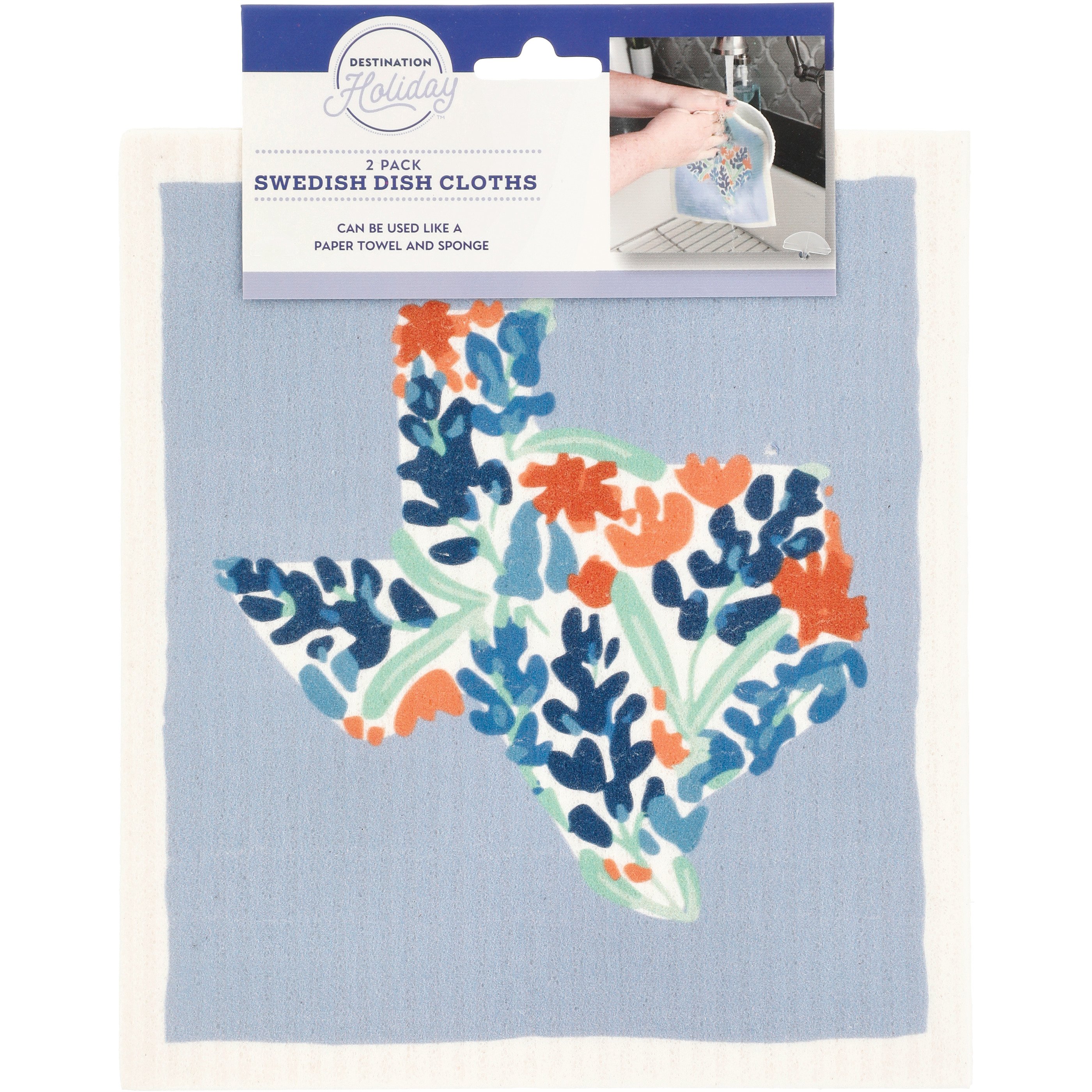 Destination Holiday Texas Bluebonnet Swedish Dish Cloths - Shop