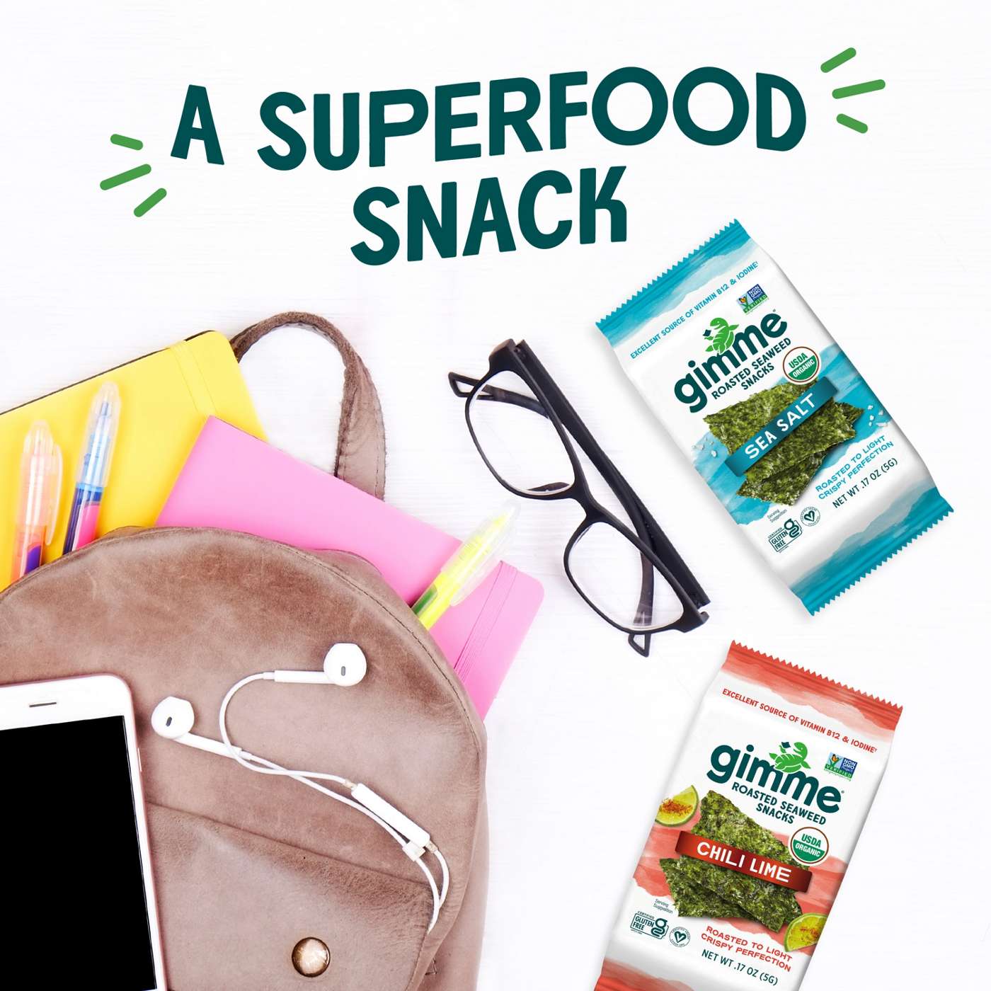 Gimme Roasted Seaweed Snacks Chili Lime Shop Chips at HEB