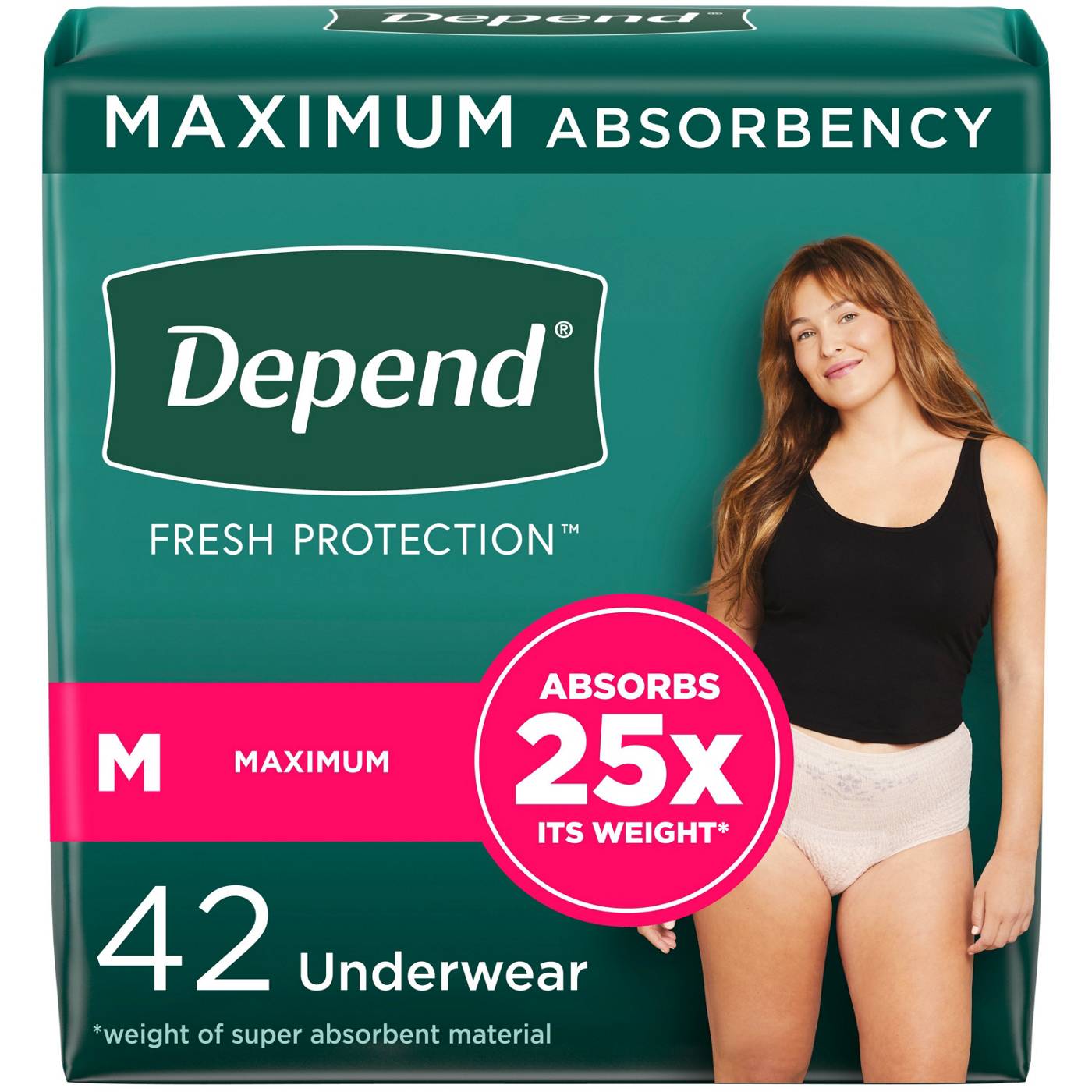 Depend Fresh Protection Adult Incontinence Maximum Underwear - Medium -  Shop Incontinence at H-E-B