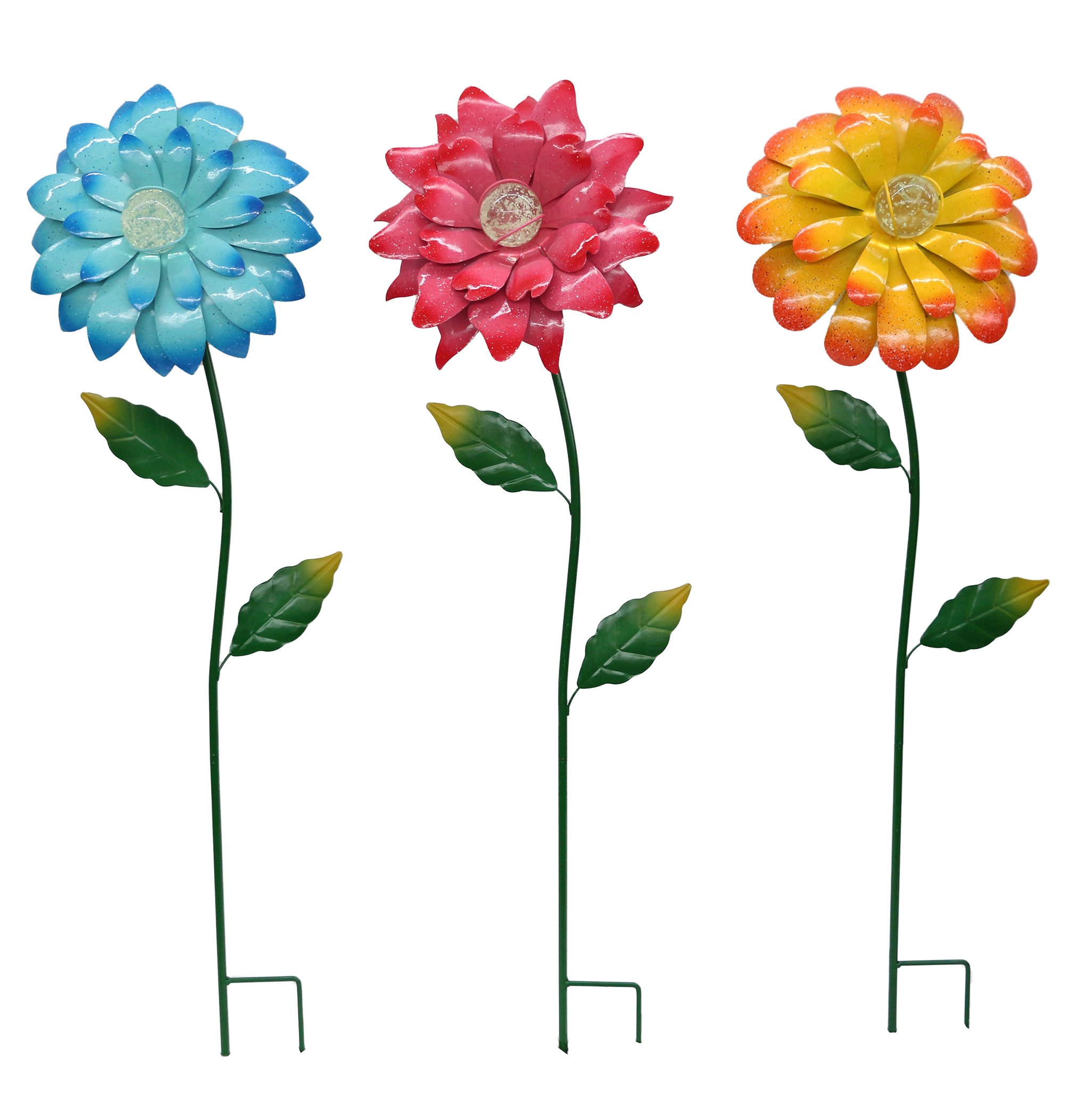 Outdoor Solutions Metal Flower Stake Assorted Shop Outdoor decor at