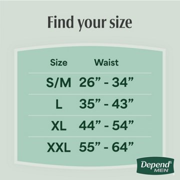 Depend Fresh Protection Men's Adult Incontinence Underwear, L, Grey