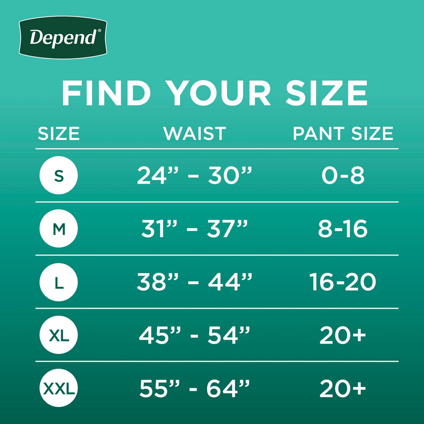 Depend Fresh Protection Adult Incontinence & Postpartum Underwear - Large; image 5 of 5