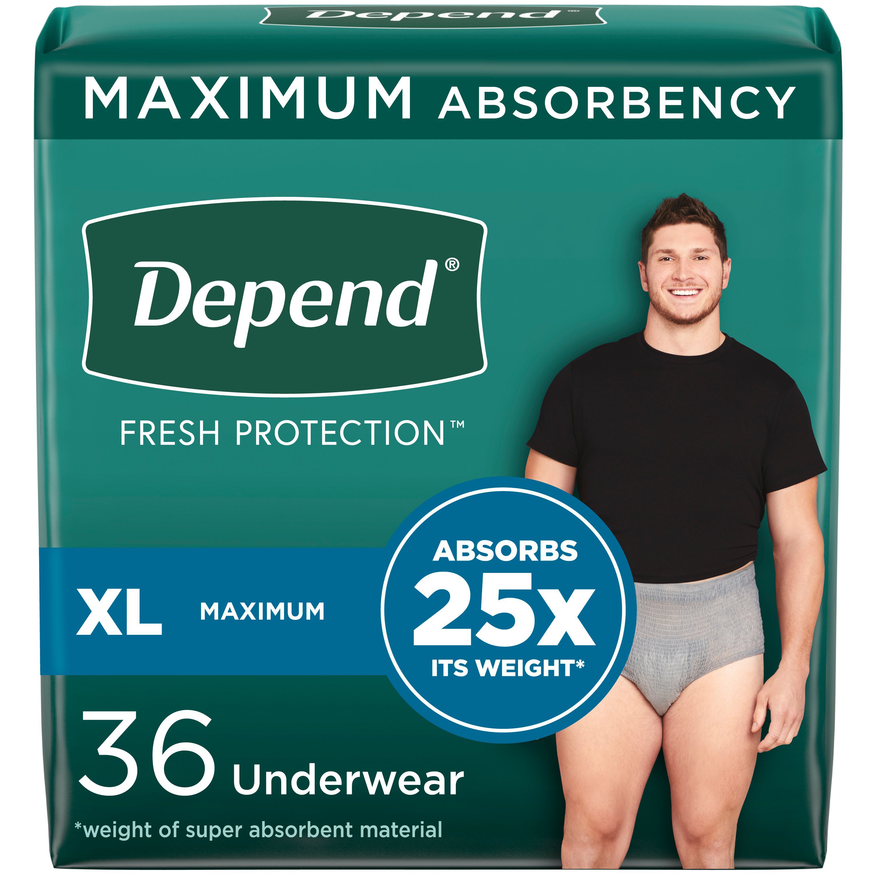 Depend Fresh Protection Adult Incontinence Maximum Underwear - XL ...