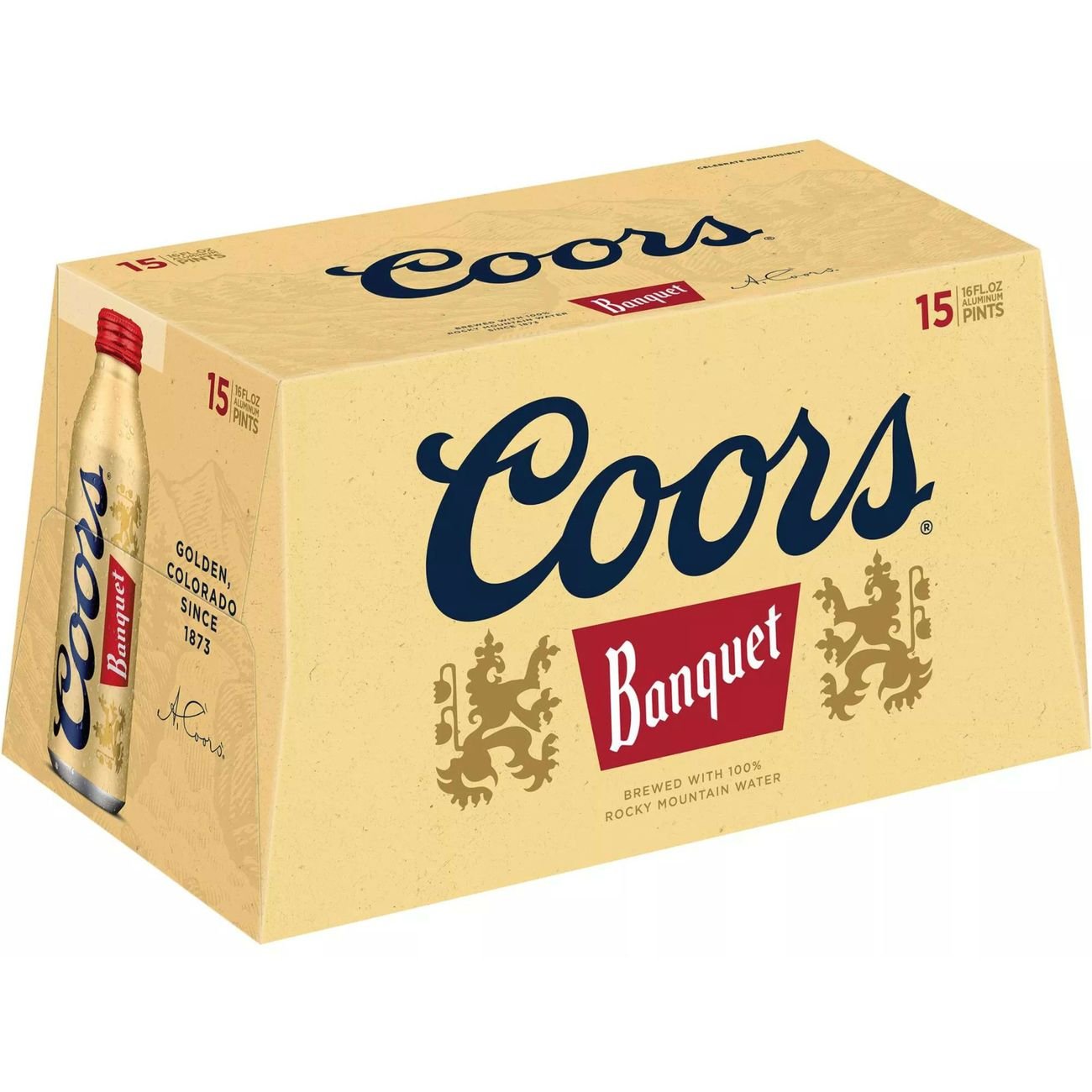 Coors Banquet Beer 16 oz Aluminum Pints, 15 pk
