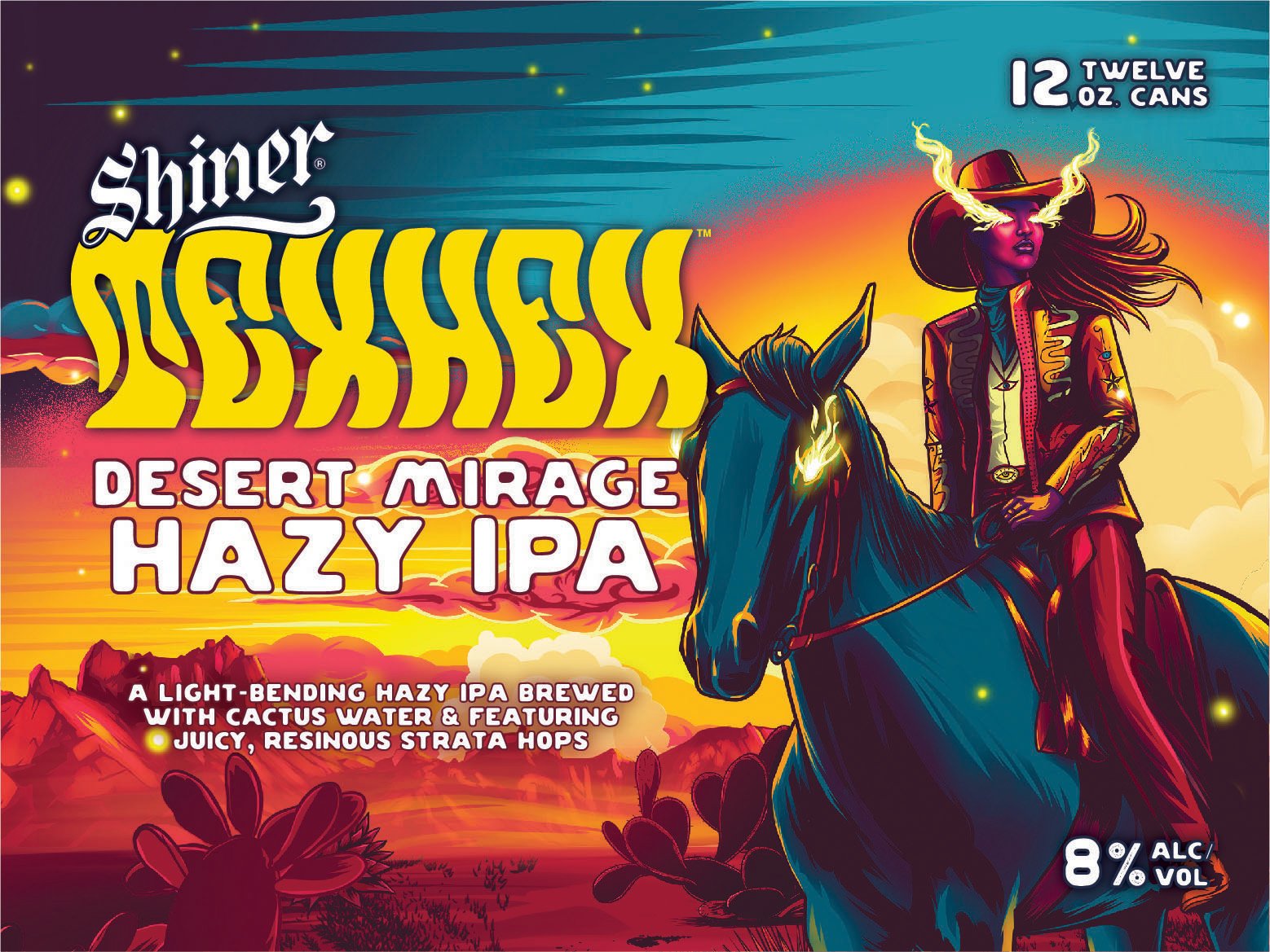 Shiner TexHex Desert Mirage Hazy IPA Beer 12 pk Cans Shop Beer at HEB