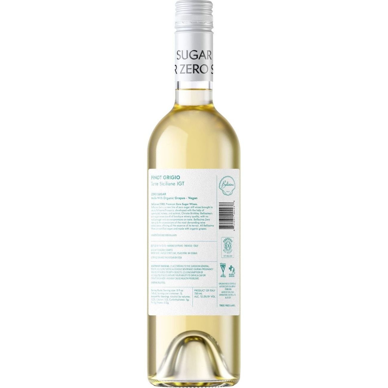 Il Bianco Zero Sugar White Wine – 11% ABV, Low Calorie, Chardonnay & Sauvignon Blend