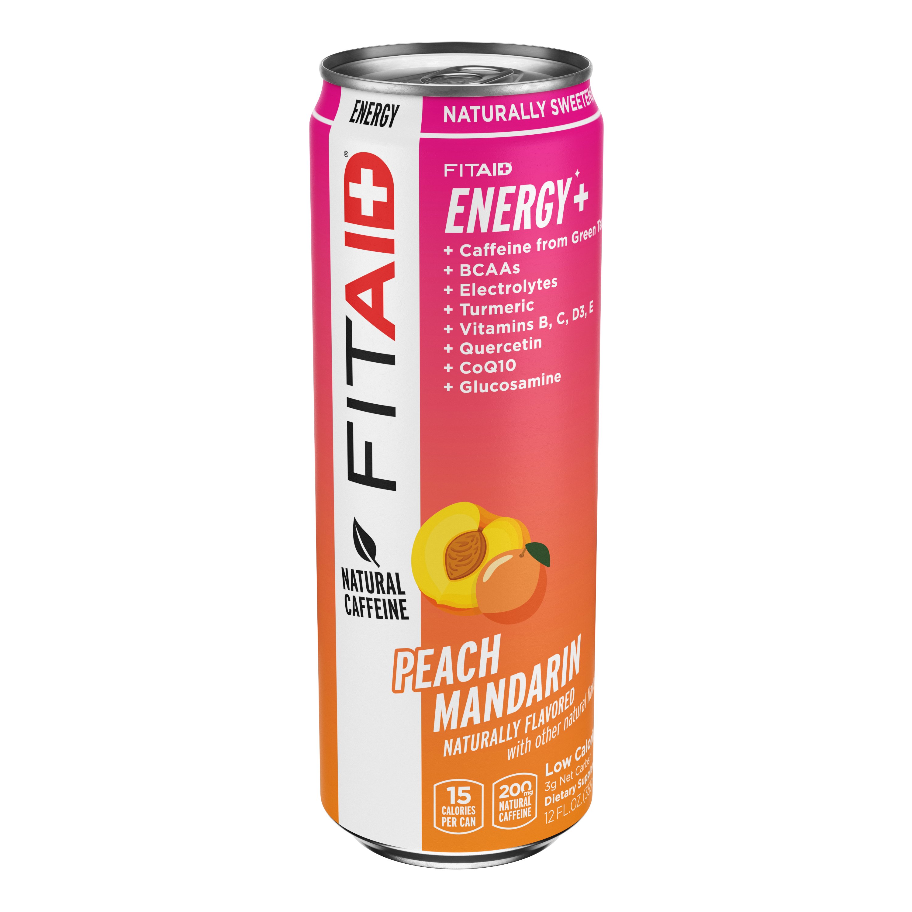 LIFEAID FITAID Energy+ Drink - Peach Mandarin, 12 oz