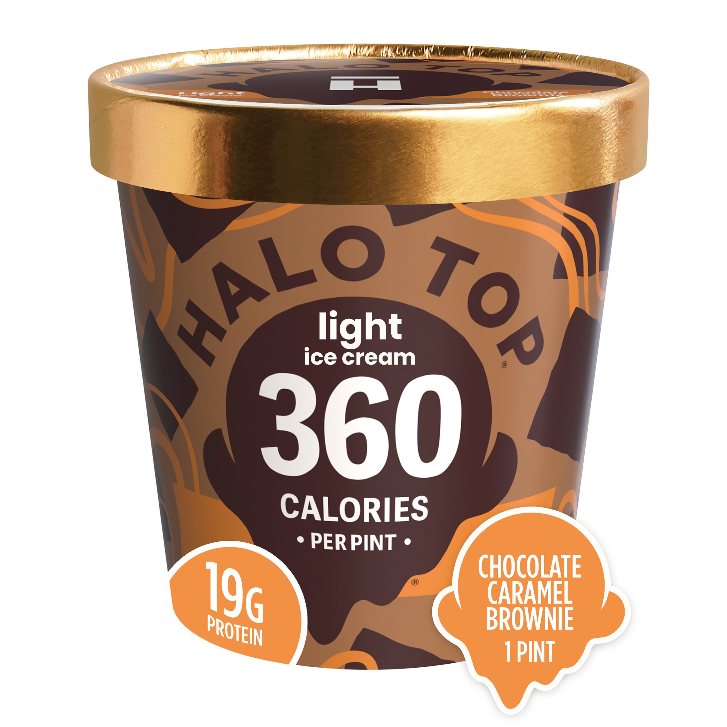 Halo Top Chocolate Caramel Brownie Light Ice Cream Shop Ice cream at
