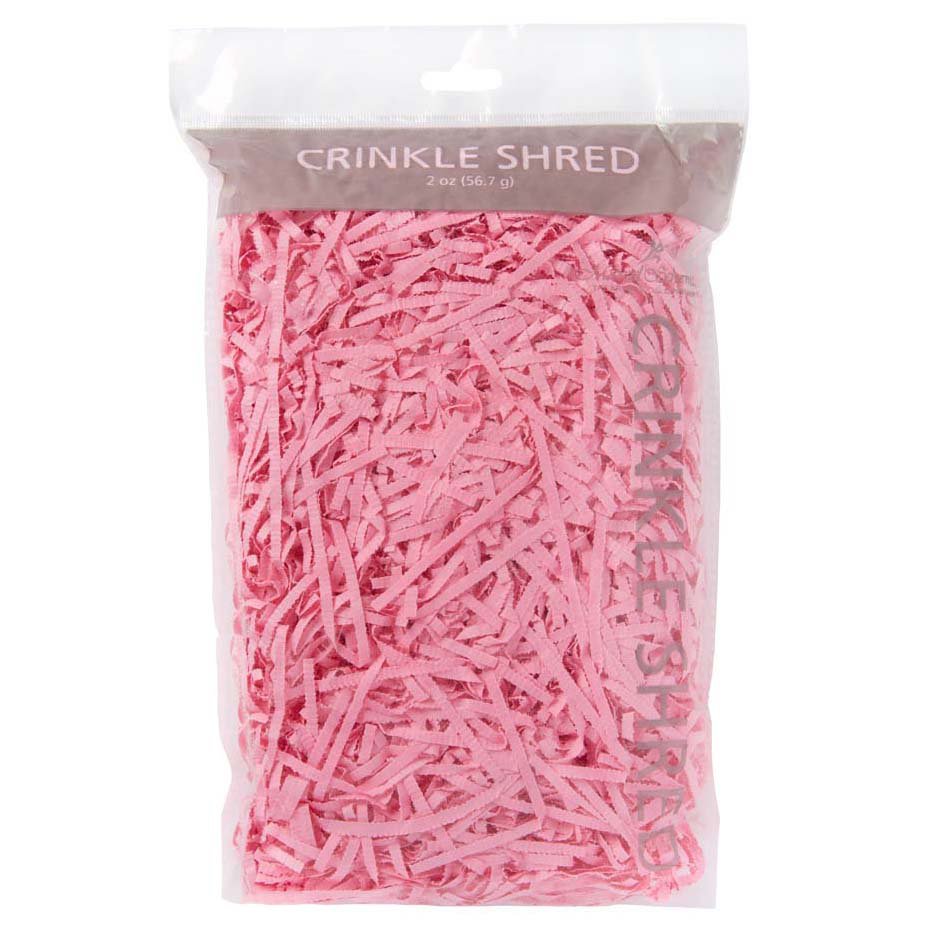 Jam Paper Crinkle Cut Shred Tissue Paper - 2 oz - Hot Pink - Sold Individually