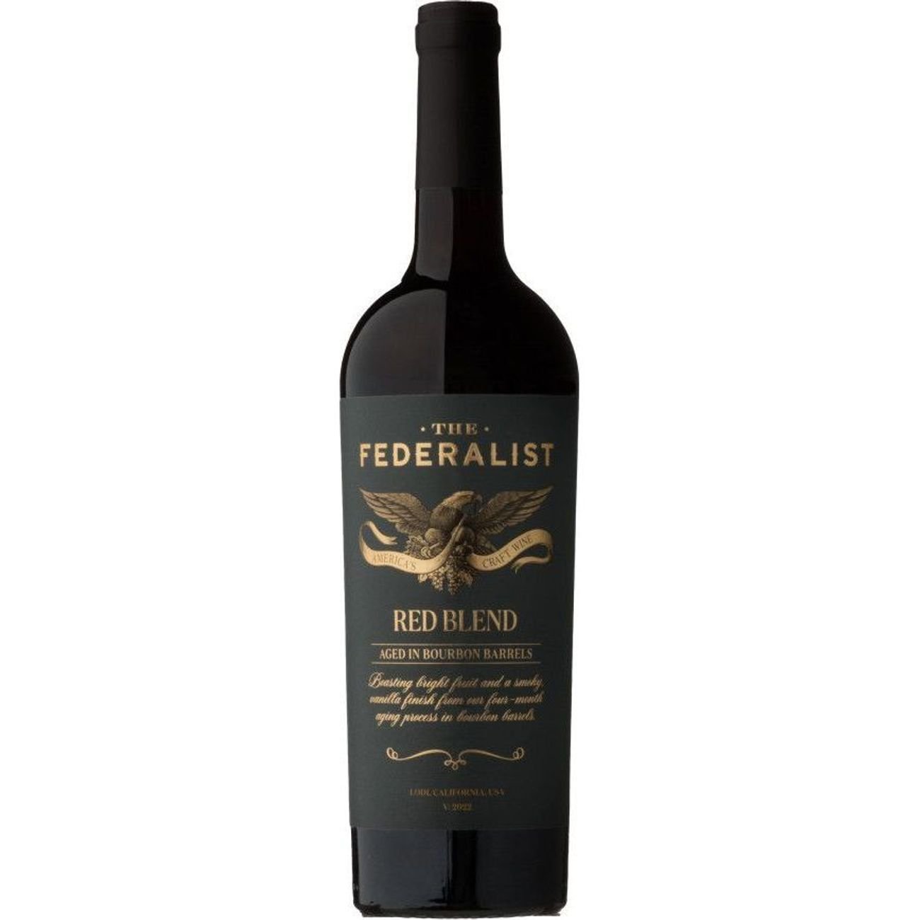The Federalist Red Blend Aged in Bourbon Barrels California Wine, 750 mL