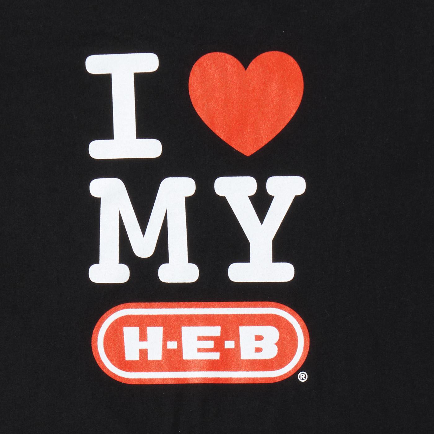 HEB Brand Shop Love My HEB Adult TShirt Black Shop Shirts