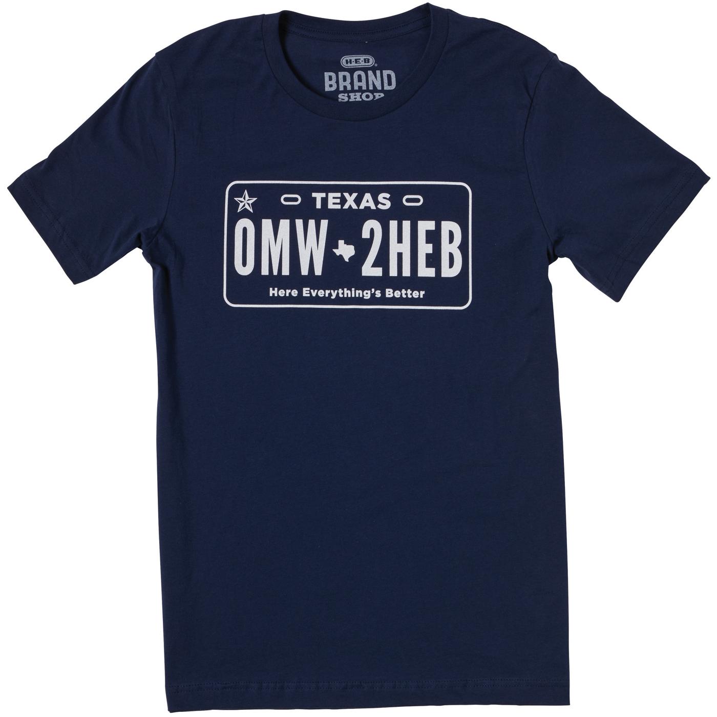 H-E-B Brand Shop OMW 2 HEB Adult T-Shirt - Navy - Shop Shirts & Tops at ...