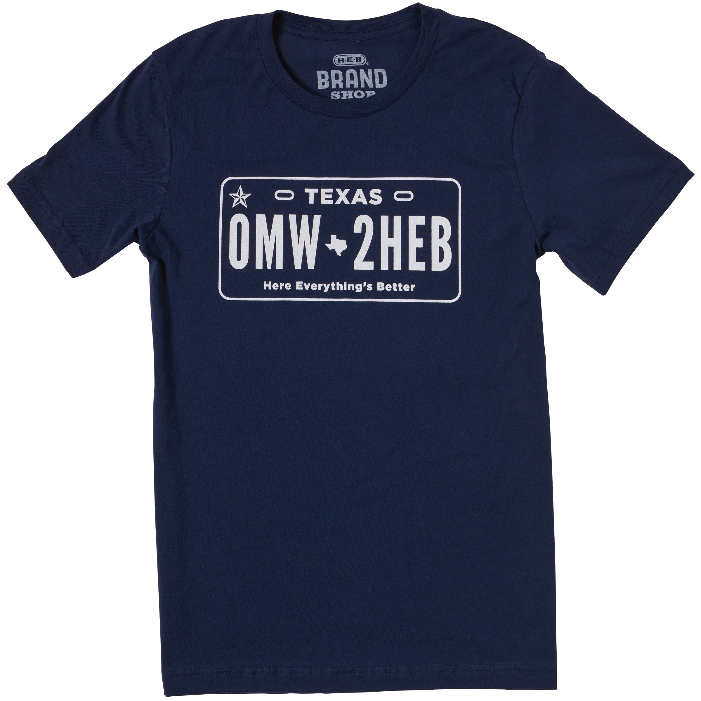 H-E-B Brand Shop OMW 2 HEB Adult T-Shirt - Navy - Shop Shirts & Tops At ...