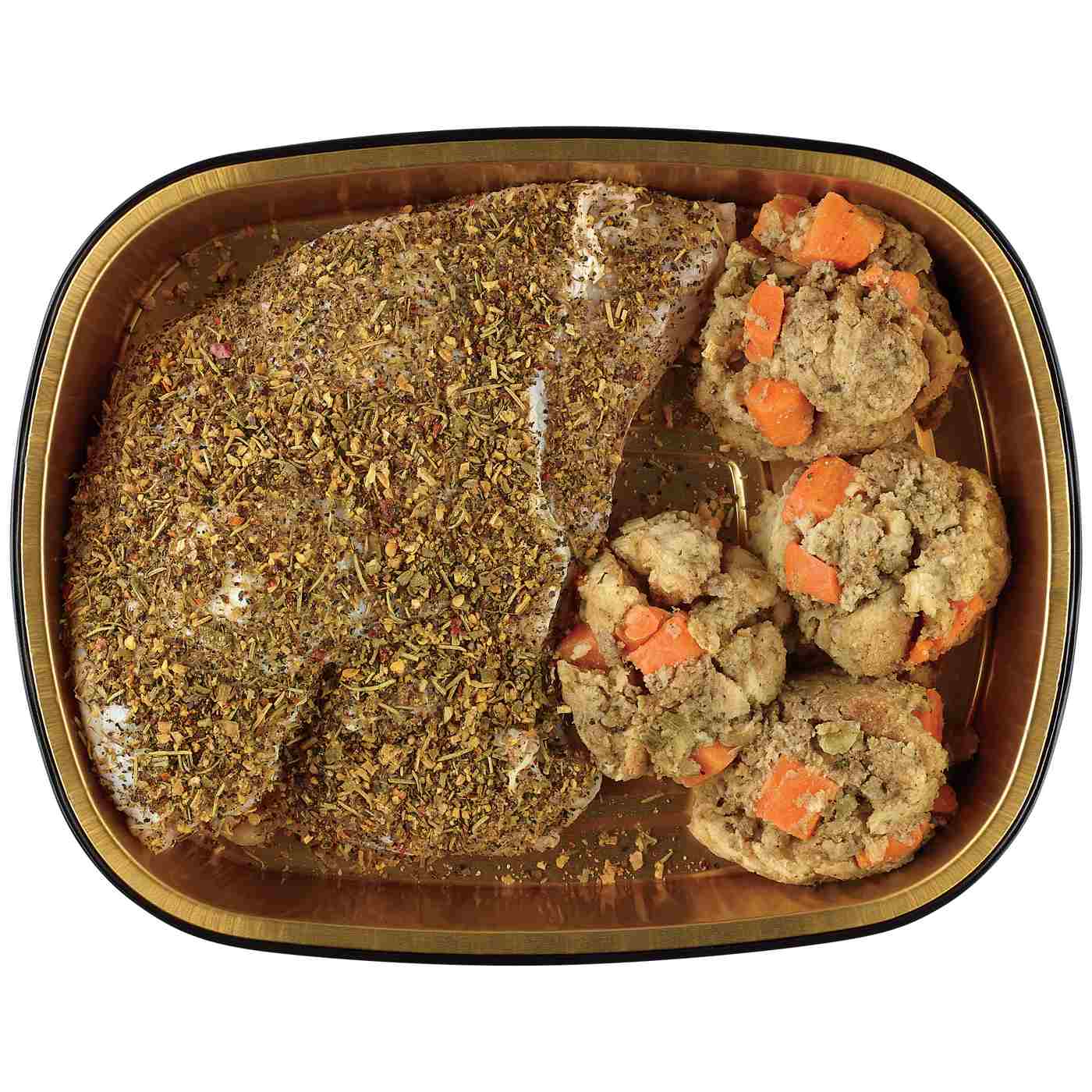 Meal Simple by H-E-B Seasoned Bone-In Turkey Breast & Beef Crumble Stuffing; image 1 of 4