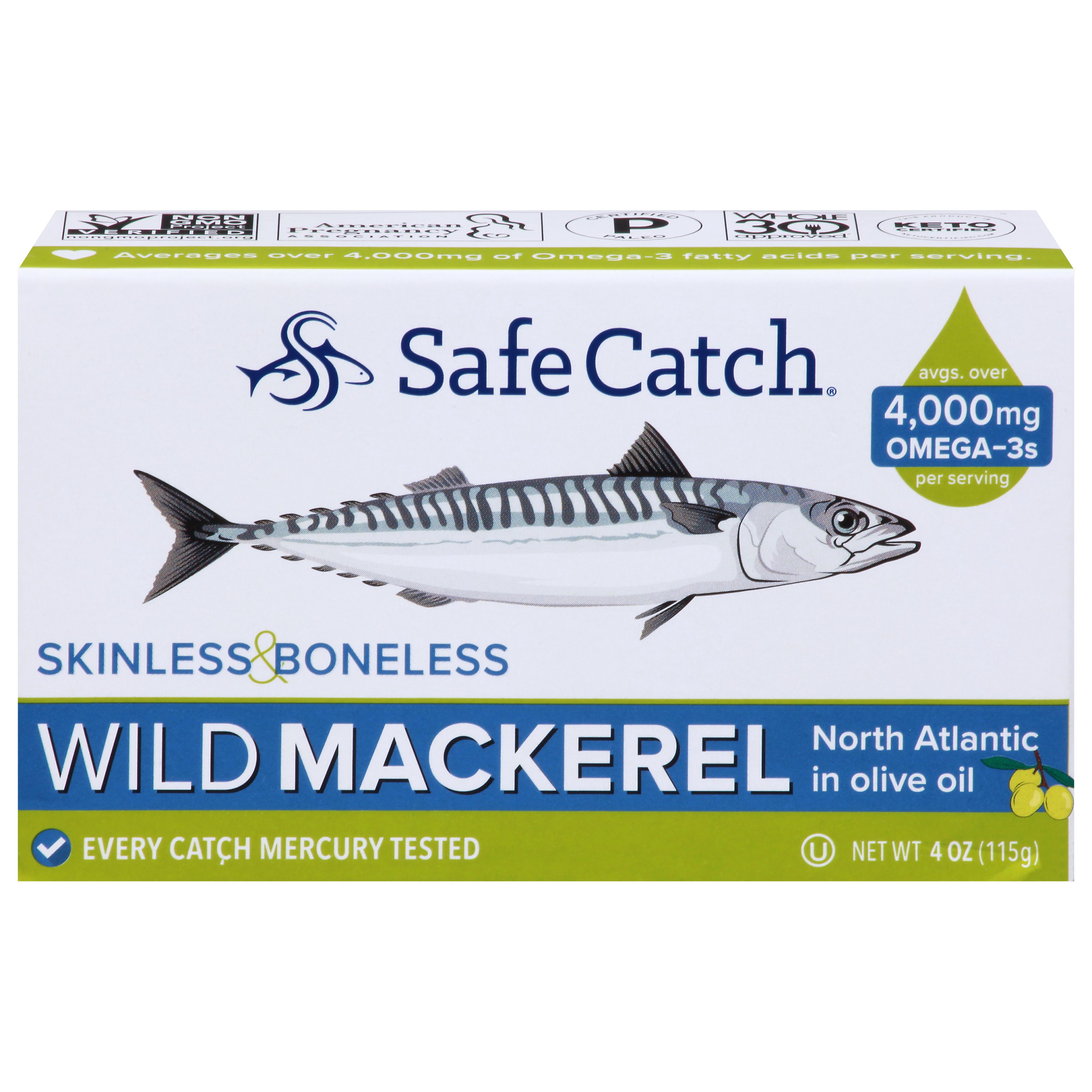 Safe Catch Skinless & Boneless Wild Mackerel In Olive Oil Shop