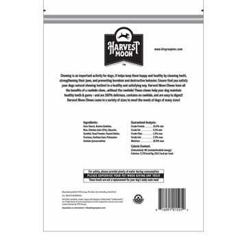 Harvest Moon Peanut Butter Puffed Braided Rings for Dogs, 2 pk