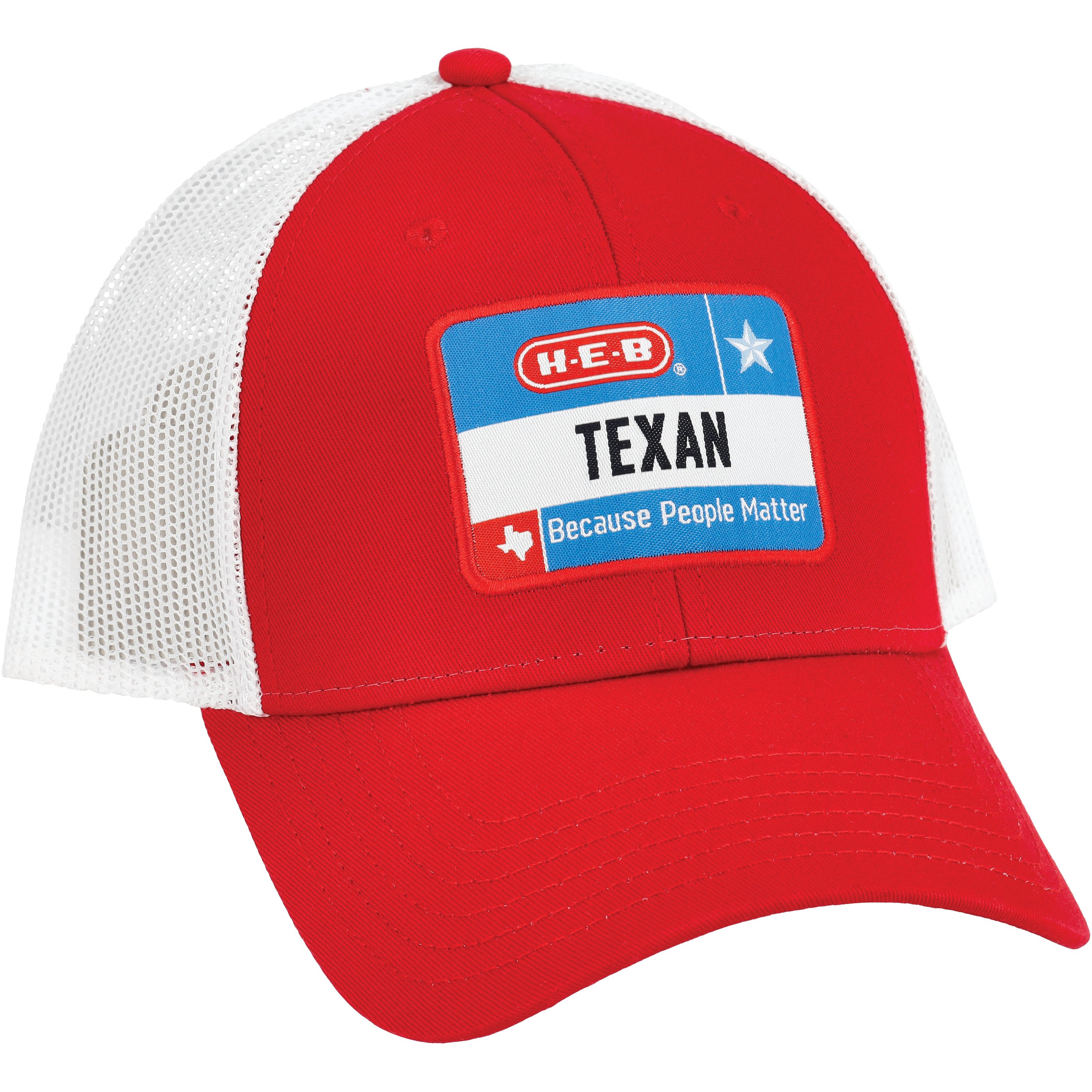 H-E-B Brand Shop Texas Name Badge Trucker Hat - Red
