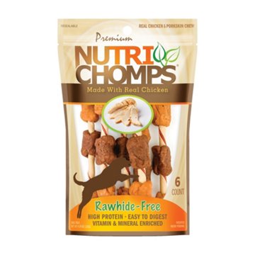 Nutri Chomps Chicken & Porkskin Chews Dog Treats, 6 ct