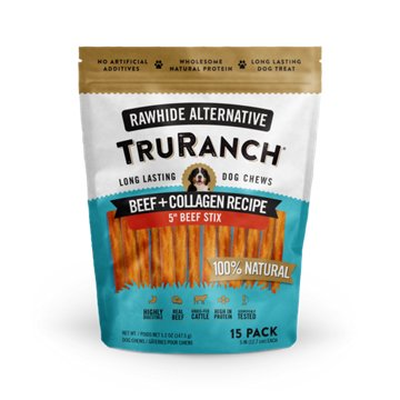 TruRanch Beef and Collagen Stix Dog Chews, 15 ct