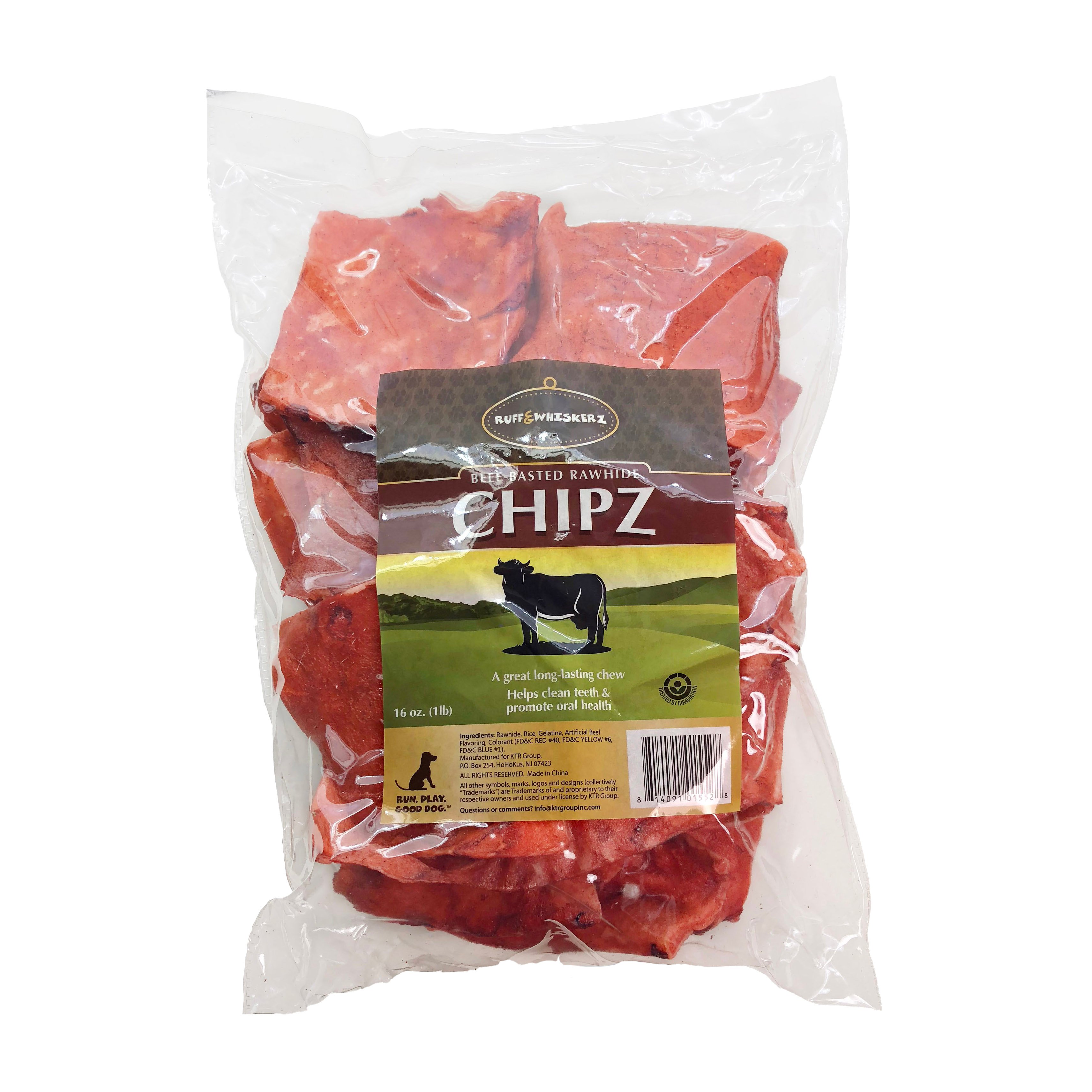 Ruff & Whiskerz Beef Basted Rawhide Chips Dog Chews Shop Bones