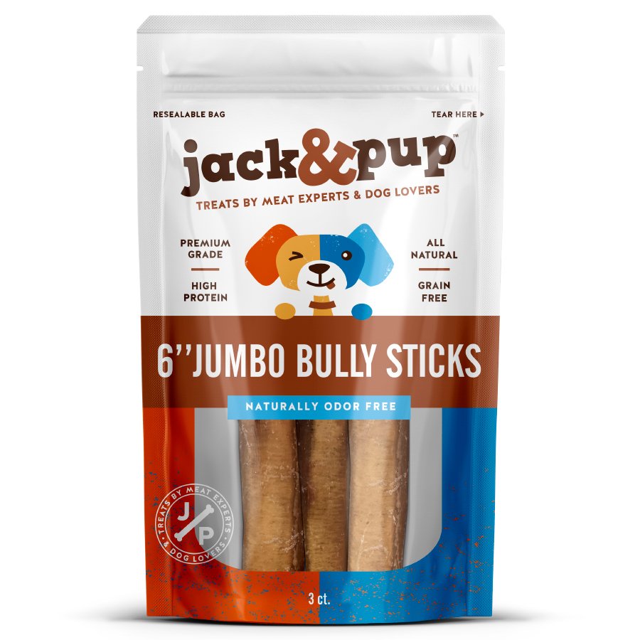 Jack & Pup 6 " Jumbo Bully Sticks Dog Chews Shop Bones & Rawhides at