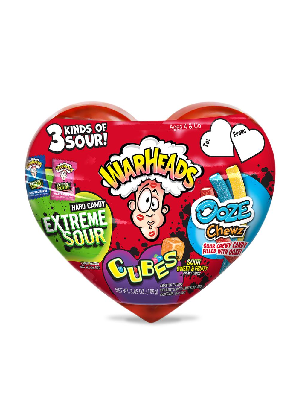 WarHeads Assorted Sour Candy Valentine's Heart Gift Box - Shop Candy at ...