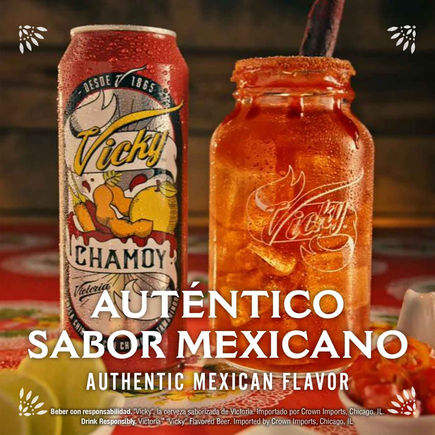 Victoria Vicky Chamoy Mexican Flavored Beer 24 oz Can; image 3 of 9