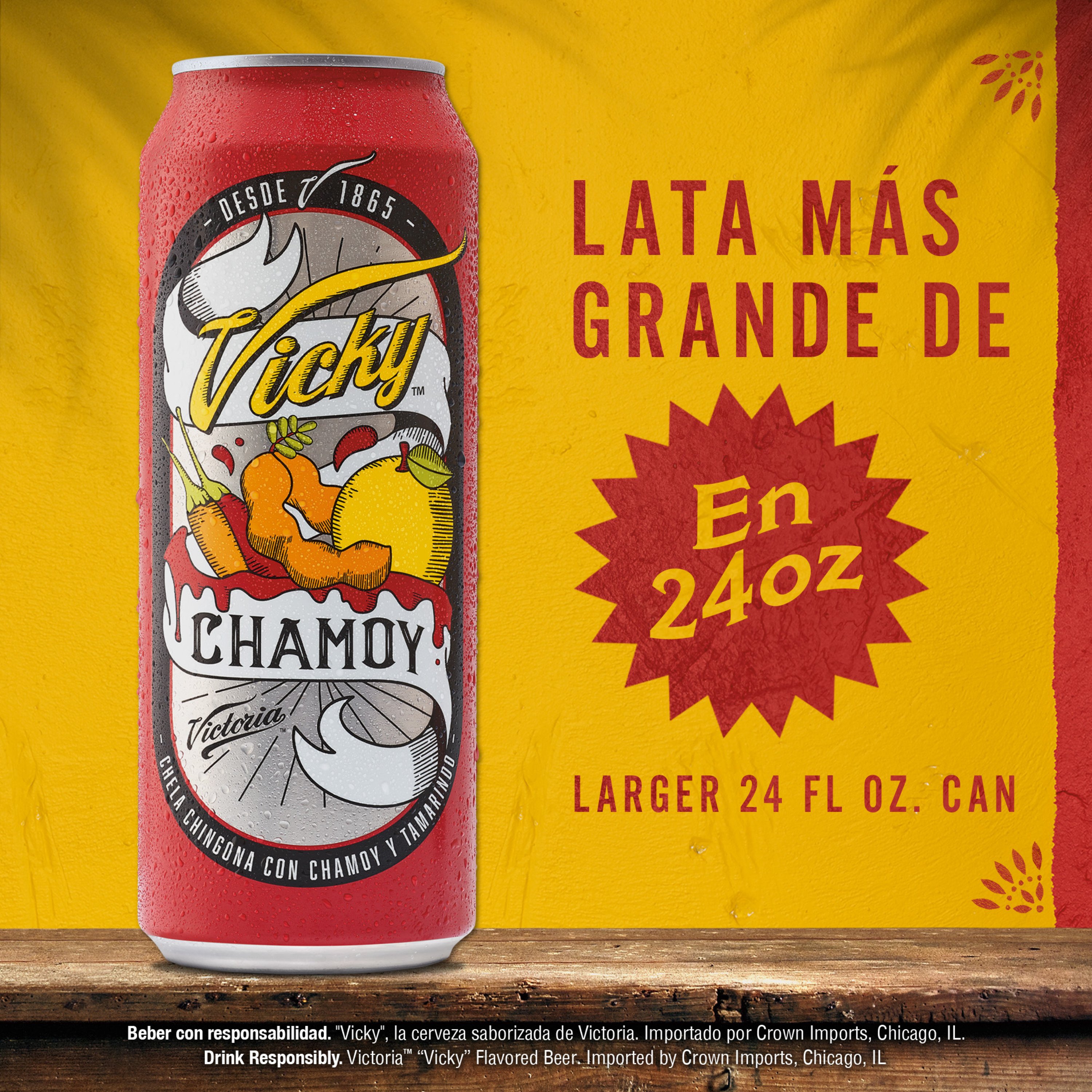 Victoria Vicky Chamoy Mexican Flavored Beer 24 oz Can - Shop Malt Beverages  & Coolers at H-E-B