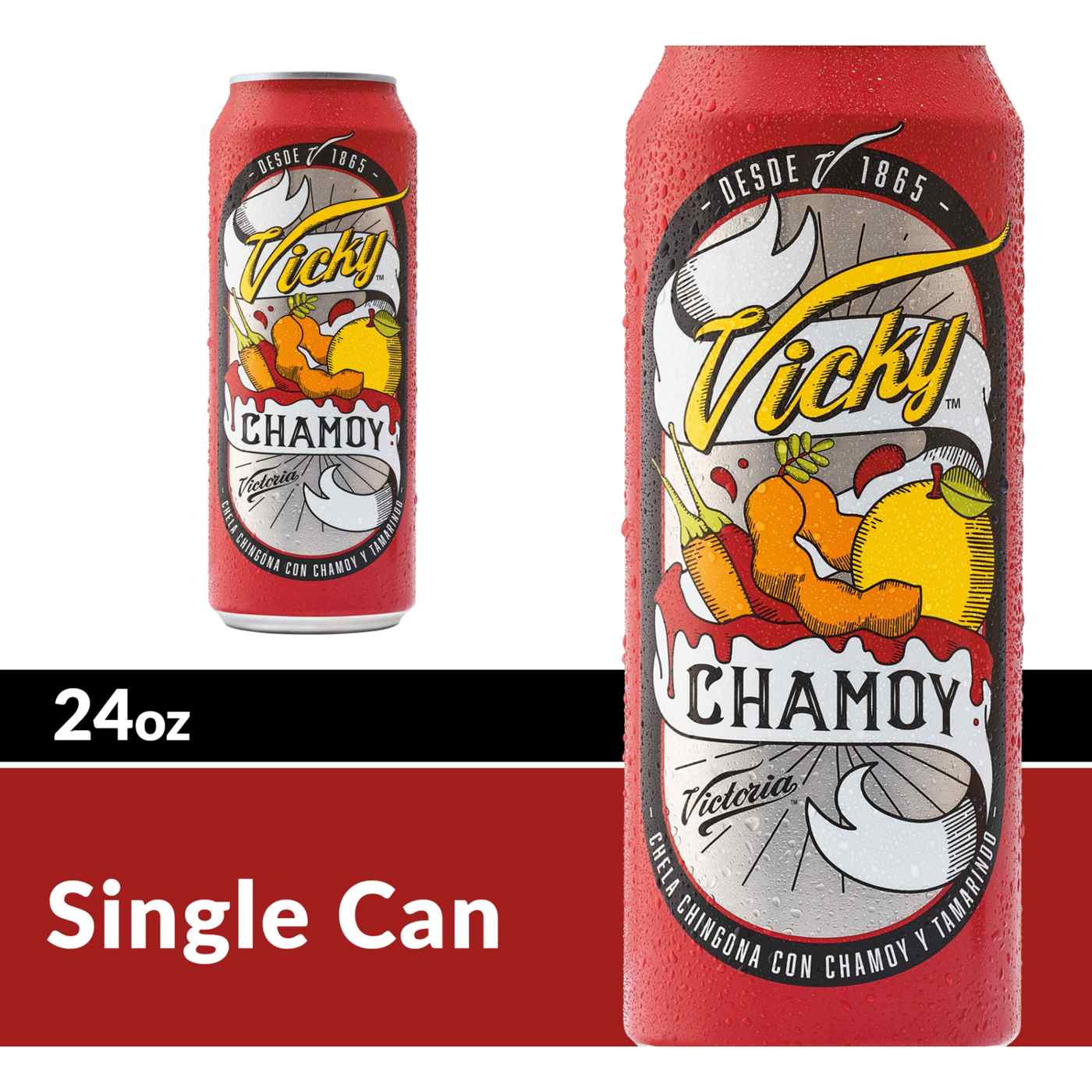 Victoria Vicky Chamoy Mexican Flavored Beer 24 oz Can; image 9 of 9