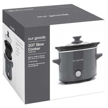 our goods Slow Cooker - Pebble Gray, 2 qt