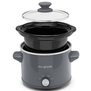our goods Slow Cooker - Pebble Gray, 2 qt