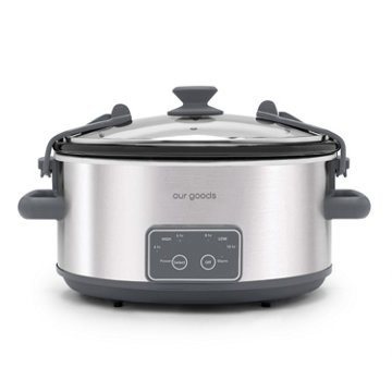 our goods Programmable Slow Cooker - Stainless Steel, 6 qt