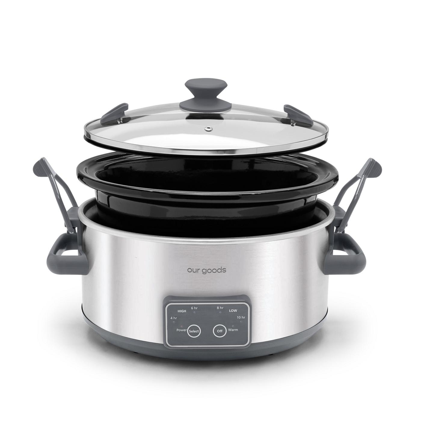 our goods Programmable Slow Cooker - Stainless Steel; image 2 of 3