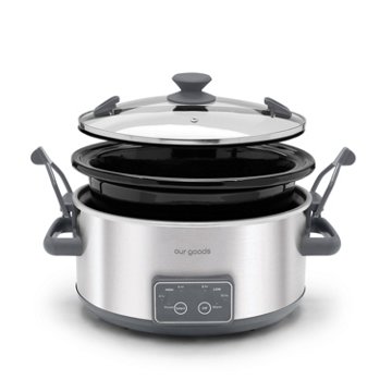 our goods Programmable Slow Cooker - Stainless Steel, 6 qt