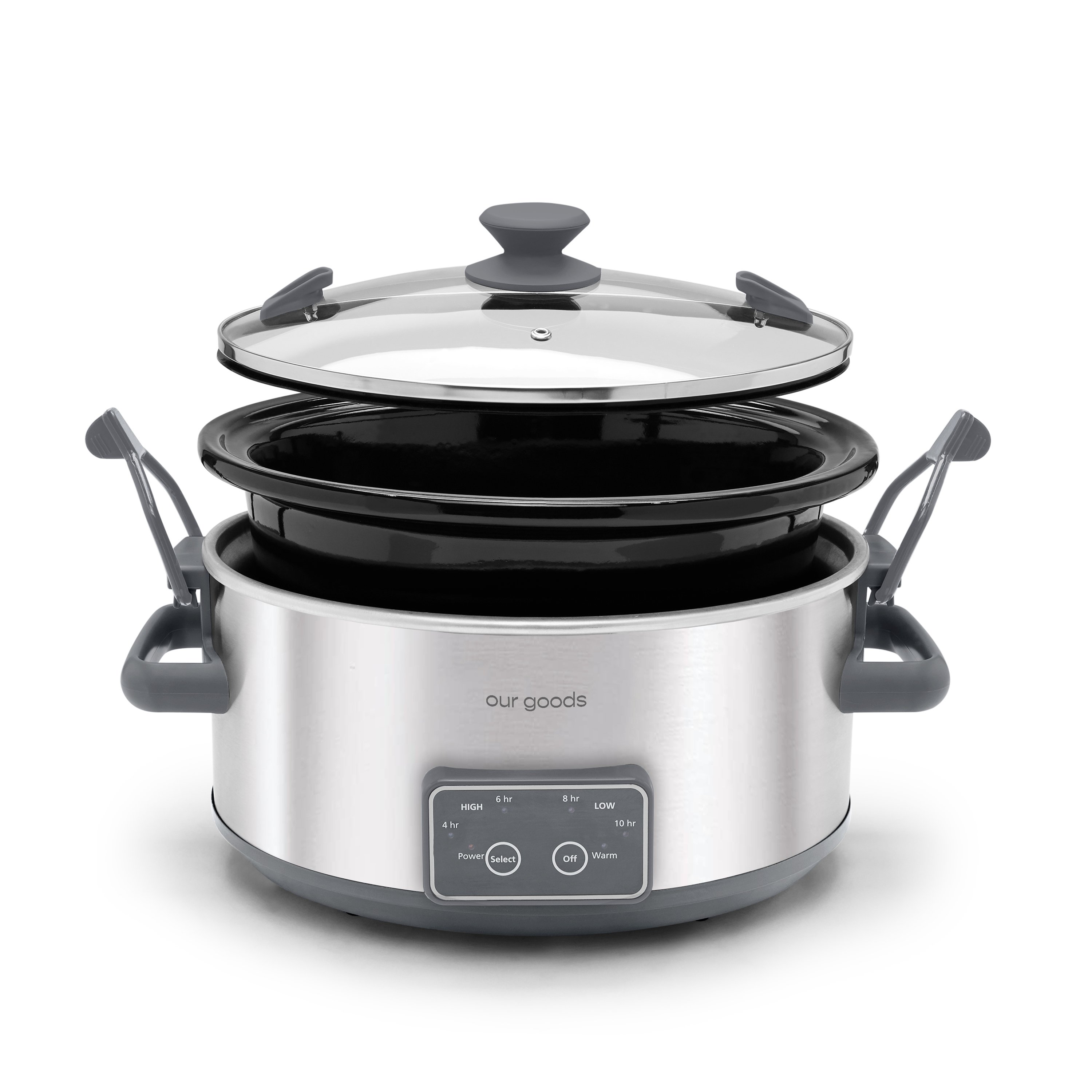 Crock Pot Cook Carry 6 Qt Programmable Slow Cooker Stainless Steel - Office  Depot