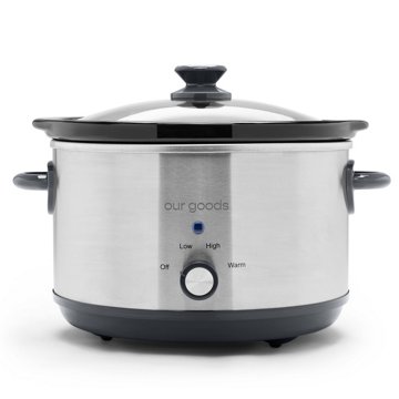 our goods Slow Cooker - Stainless Steel, 4.5 qt