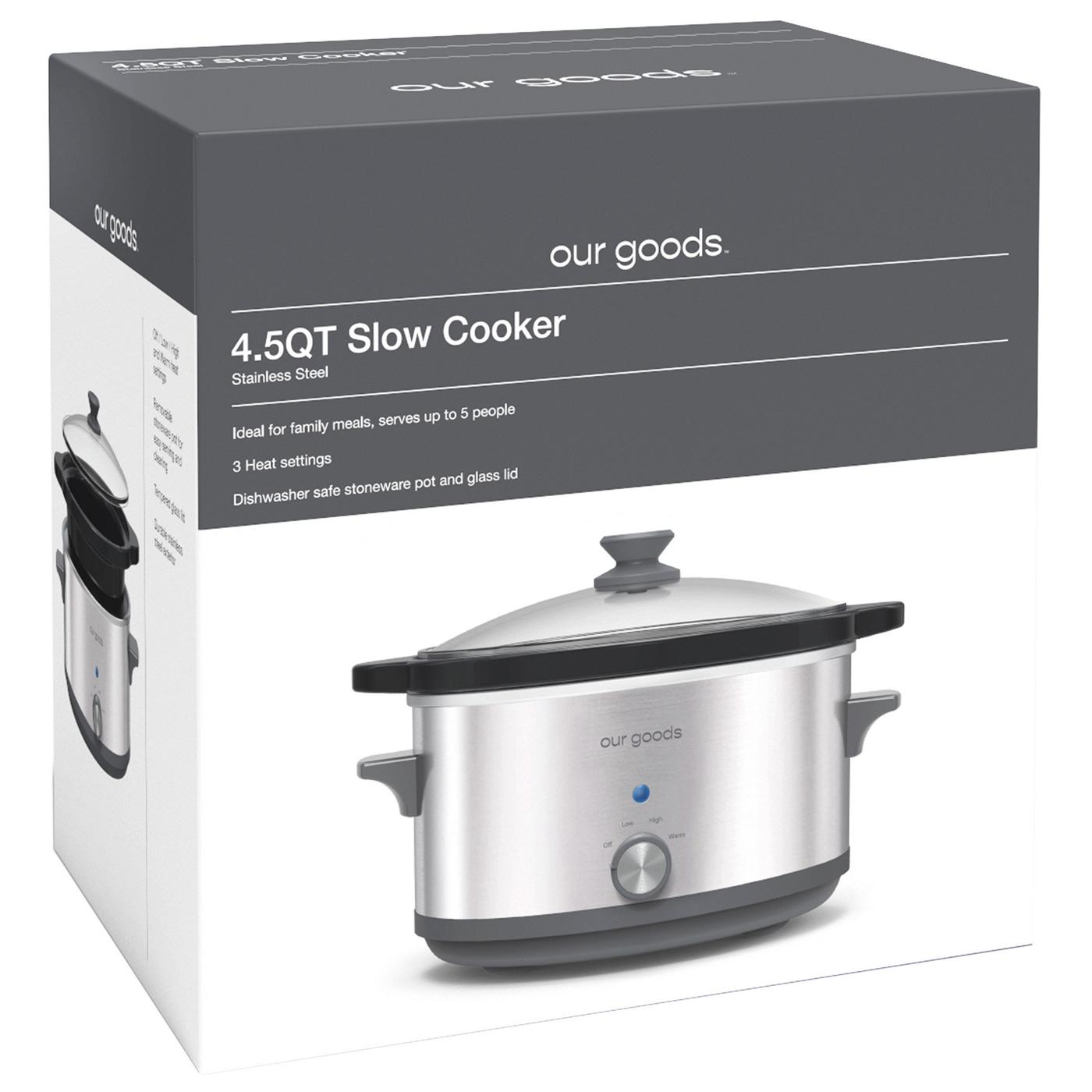 our goods Slow Cooker - Stainless Steel; image 3 of 3