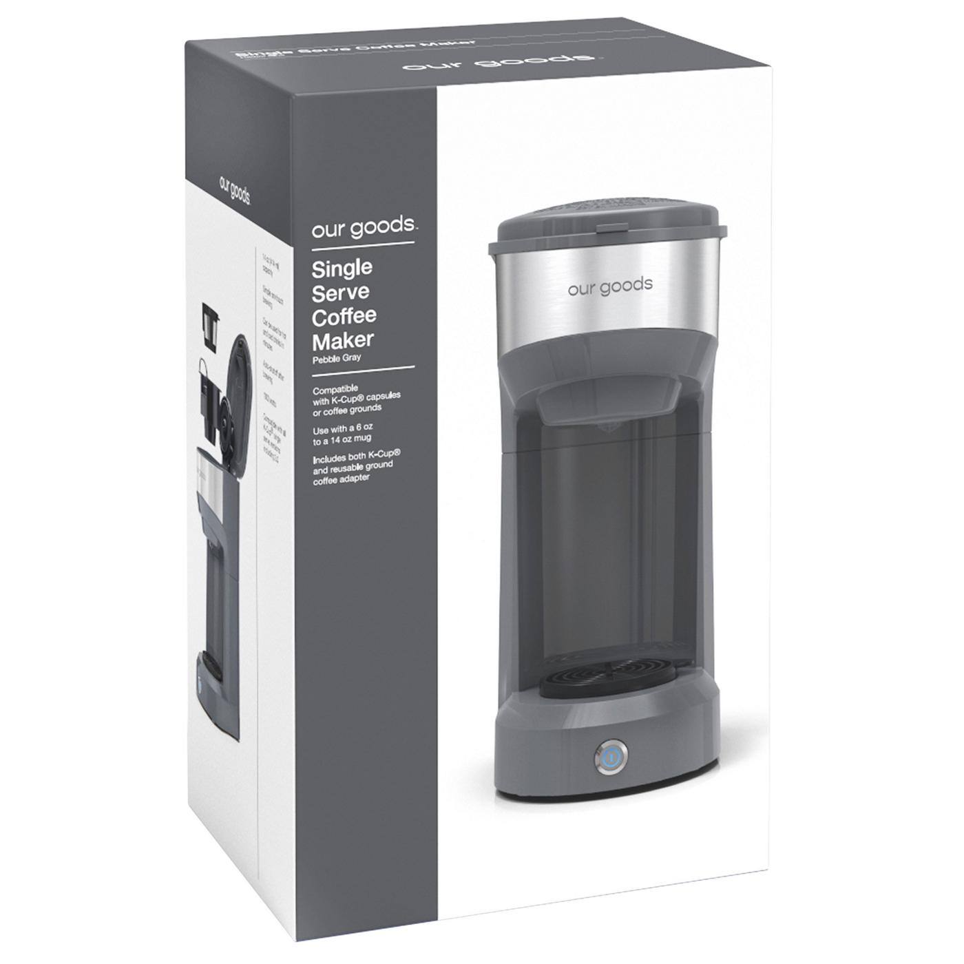 our goods Single Serve Coffee Maker - Pebble Gray; image 2 of 3