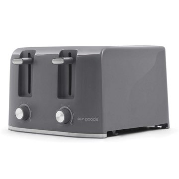 our goods 4 Slice Toaster - Pebble Gray