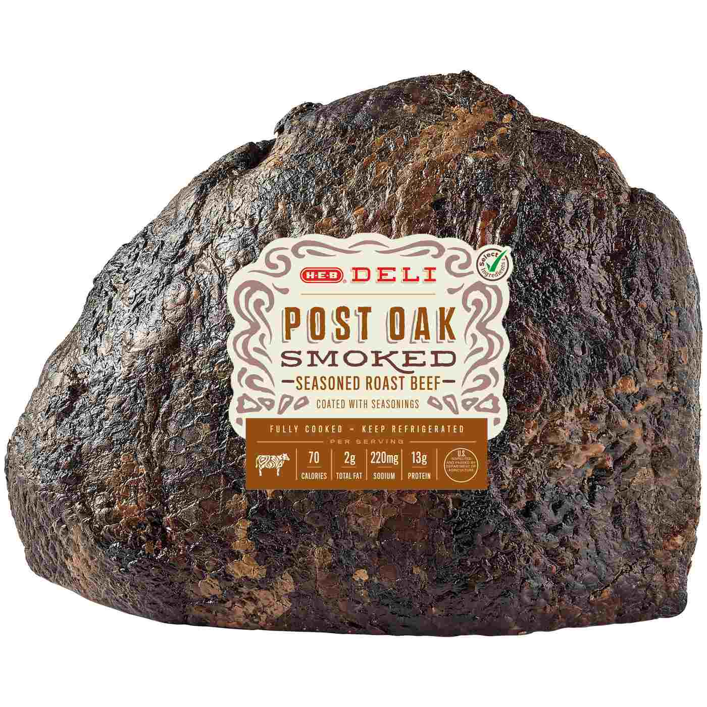 H-E-B Deli Post Oak-Smoked Seasoned Roast Beef, Custom Sliced; image 2 of 2